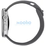 Uniq Voute Apple Watch 11 / Watch 10 46mm műanyag tok, tempered glass kijelzővédő üvegfóliával, ezüst
