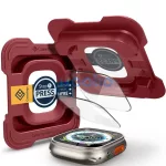 Spigen Caseology Snap Fit Apple Watch Ultra 1-3 (49 mm) Tempered Glass kijelzővédő üvegfólia felhelyező kerettel, átlátszó (2db)