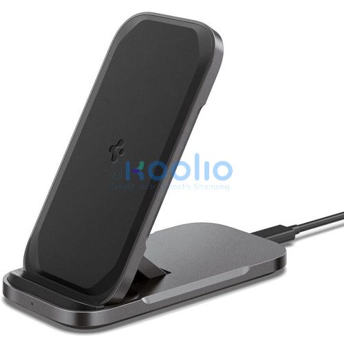 Spigen ArcField Stand Flex PF2201 vezeték nélküli wireless gyorstöltő, 15W, fekete