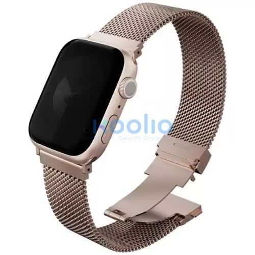 Uniq Dante Pro Apple Watch 44/45/46/49mm rozsdamentes acél szíj, rozéarany