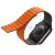 Uniq Revix Apple Watch 44/45/46/49mm mágneses szilikon szíj, állítható, narancs-szürke
