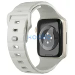 Uniq Stride KFM Apple Watch 44/45/46/49mm gumis szilikon szíj, szürke