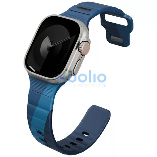 Uniq Stride De Rubber Apple Watch 44/45/46/49mm gumis szilikon szíj, kék