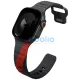 Uniq Stride De Rubber Apple Watch 44/45/46/49mm gumis szilikon szíj, fekete-piros