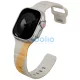 Uniq Stride De Rubber Apple Watch 44/45/46/49mm gumis szilikon szíj, bézs-sárga