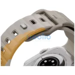 Uniq Stride De Rubber Apple Watch 44/45/46/49mm gumis szilikon szíj, bézs-sárga