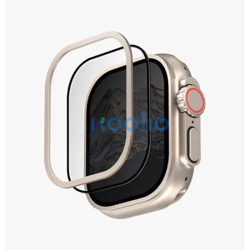 Uniq Optix Duo Pro Apple Watch Ultra 3 / 2 / 1 49mm Anti-reflecting tempered kijelzővédő fólia, ezüst