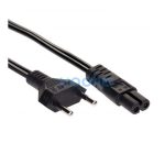 Akyga 230V villásdugó CEE 7/16 - C7 M/F tápkábel 1.5m fekete (AK-RD-01A)