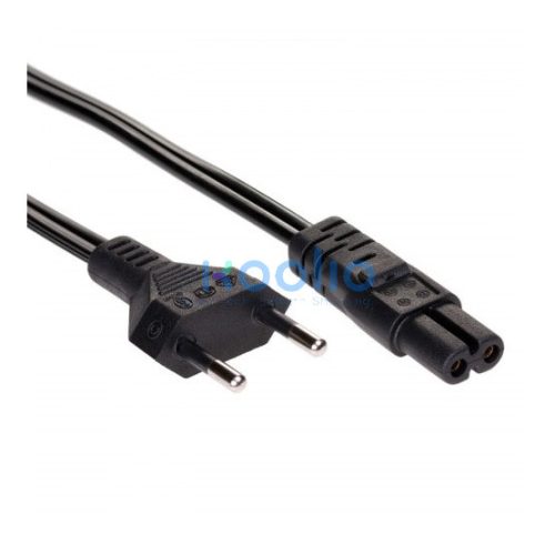 Akyga 230V villásdugó CEE 7/16 - C7 M/F tápkábel 1.5m fekete (AK-RD-01A)