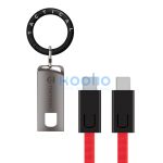 Tactical OODA Loop USB-C-USB-C töltő- és adatkábel, kulcstartó, piros