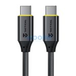 Tactical Fast Rope Aramid 2.0 USB-C-USB-C töltő- és adatkábel, szőtt, 2m, fekete