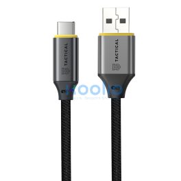   Tactical Fast Rope Aramid 2.0 USB-A-USB-C töltő- és adatkábel, szőtt, 0,3m, fekete