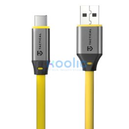   Tactical Fat Man 2.0 USB-A-USB-C töltő- és adatkábel, szilikon, 1m, sárga