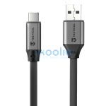 Tactical Fat Man 2.0 USB-A-USB-C töltő- és adatkábel, szilikon, 1m, szürke