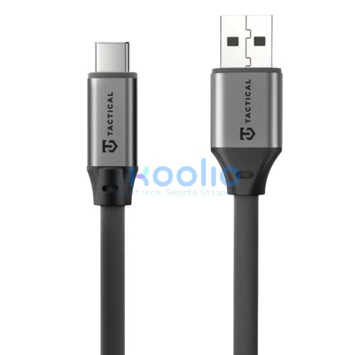 Tactical Fat Man 2.0 USB-A-USB-C töltő- és adatkábel, szilikon, 1m, szürke