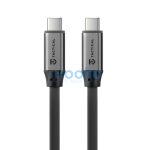 Tactical Fat Man 2.0 USB-C-USB-C töltő- és adatkábel, szilikon, 1m, szürke