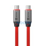 Tactical Fat Man 2.0 USB-C-USB-C töltő- és adatkábel, szilikon, 1m, piros