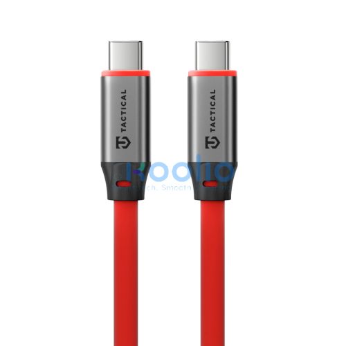 Tactical Fat Man 2.0 USB-C-USB-C töltő- és adatkábel, szilikon, 1m, piros