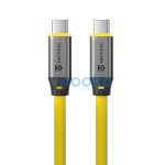 Tactical Fat Man 2.0 USB-C-USB-C töltő- és adatkábel, szilikon, 1m, sárga