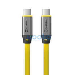   Tactical Fat Man 2.0 USB-C-USB-C töltő- és adatkábel, szilikon, 1m, sárga