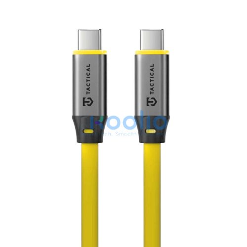 Tactical Fat Man 2.0 USB-C-USB-C töltő- és adatkábel, szilikon, 1m, sárga
