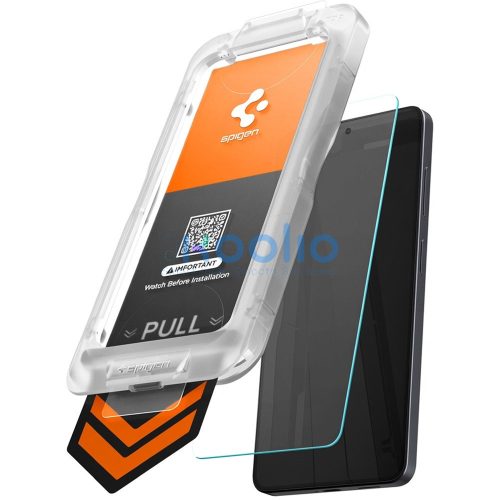 Spigen Glas.tR EZ Fit Pro HD Samsung Galaxy S26 Plus tempered kijelzővédő fólia felhelyező kerettel (1db)