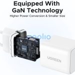 Ugreen X512 USB-C hálózati töltő adapter, GaN, 20W, fehér