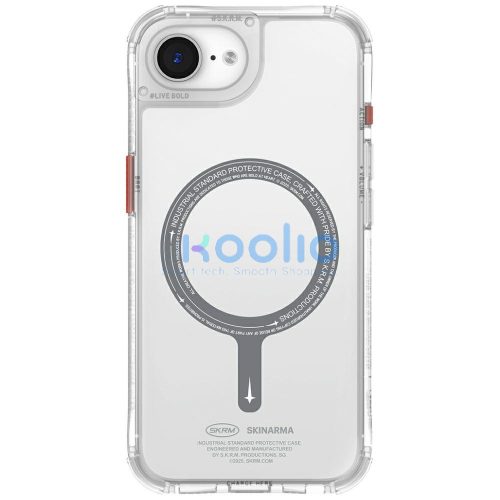 Skinarma Saido Apple iPhone 17e / iPhone 16e mágneses tok, Magsafe kompatibilis, átlátszó