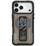 Skinarma Aegis Apple iPhone 17 Pro Max mágneses tok kitámasztóval, Magsafe kompatibilis, szürke