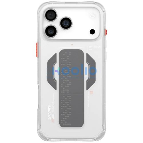 Skinarma Haxa Apple iPhone 17 Pro Max mágneses tok kitámasztóval, Magsafe kompatibilis, átlátszó