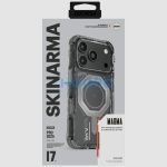 Skinarma Magma Apple iPhone 17 Pro mágneses tok, Magsafe kompatibilis, szürke