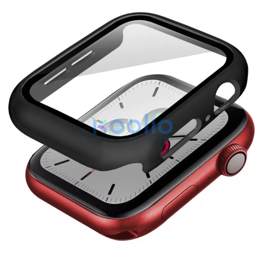 Skinarma Gado Apple Watch 8 / Watch 7 45mm tempered glass üvegfólia / tok, fekete
