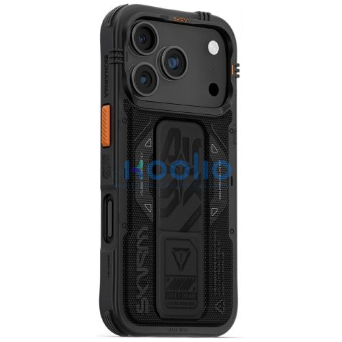 Skinarma Phantom Apple iPhone 17 Pro mágneses tok kitámasztóval, Magsafe kompatibilis, fekete