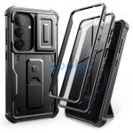 Tech-Protect Kevlar Cam+ Samsung Galaxy S25 FE tok kameravédelemmel, kitámasztóval, megerősített sarokkal, fekete