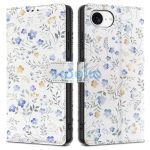 Tech-Protect Wallet Apple iPhone 17e / 16e flip / kinyitható tok, virág minta, fehér