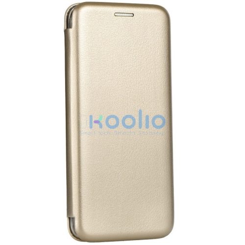 Apple iPhone 15 Pro Max, Oldalra nyíló tok, stand, Forcell Elegance, arany