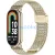 Xiaomi Mi Smart Band 8 / 9, fém pótszíj, milánói stílus, TP MilaneseBand, arany