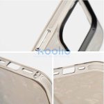 Apple iPhone 15 Pro Max, Műanyag hátlap védőtok + szilikon keret, kristály minta, Tutti-Frutti Case, fekete/ezüst