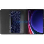 Samsung Galaxy Tab A7 Lite 8.7 SM-T220 / T225, Bluetooth billentyűzetes mappa tok, érintőceruza tartó, érintőceruza nélkül, TP SC Pen Holder + Keyboard, fekete