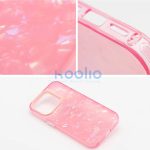 Apple iPhone 16e / 17e, Műanyag hátlap védőtok + szilikon keret, kristály minta, Tutti-Frutti Case, rózsaszín