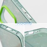 Apple iPhone 16e / 17e, Műanyag hátlap védőtok + szilikon keret, kristály minta, Tutti-Frutti Case, zöld