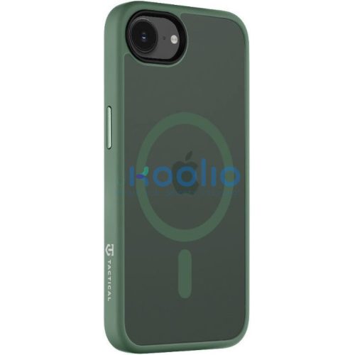 Apple iPhone 16e / 17e, Műanyag hátlap védőtok + szilikon keret, közepesen ütésálló, Magsafe kompatibilis, Tactical MagForce Hyperstealth, áttetsző/zöld