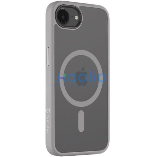 Apple iPhone 16e / 17e, Műanyag hátlap védőtok + szilikon keret, közepesen ütésálló, Magsafe kompatibilis, Tactical MagForce Hyperstealth, áttetsző/világosszürke
