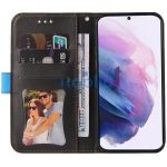 Samsung Galaxy A26 5G SM-A266B, Oldalra nyíló tok, stand, kártyatartóval, kézpánttal, Wooze Colour Wallet, kék