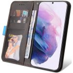 Samsung Galaxy A26 5G SM-A266B, Oldalra nyíló tok, stand, kártyatartóval, kézpánttal, Wooze Colour Wallet, kék