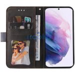 Samsung Galaxy A26 5G SM-A266B, Oldalra nyíló tok, stand, kártyatartóval, kézpánttal, Wooze Colour Wallet, szürke