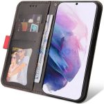 Samsung Galaxy A36 5G SM-A366B, Oldalra nyíló tok, stand, kártyatartóval, kézpánttal, Wooze Colour Wallet, piros