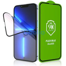   Samsung Galaxy A26 5G SM-A266B, Kijelzővédő fólia, ütésálló fólia, Tempered Glass (edzett üveg), 5D, Full Glue, Nano Flexi Glass, fekete