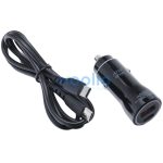 Autós töltő, Szivargyújtós töltő, 30W, USB aljzat, USB Type-C aljzat, USB Type-C - USB Type-C kábellel, gyorstöltés, QC 3.0, PD, AFC, PPS, Blue Star, fekete