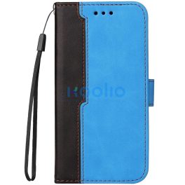   Xiaomi 15, Oldalra nyíló tok, stand, kártyatartóval, kézpánttal, Wooze Colour Wallet, kék